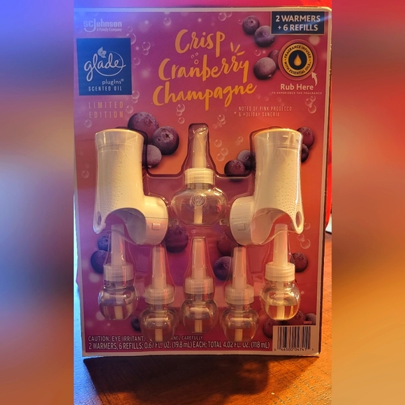 Glade Accents Glade Plugins Crisp Cranberry Champagne 6 Oil Refills